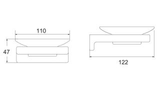 Мыльница Rose RG1803C белый